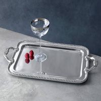 Langlebiges Metall-Handwerk Modernes Serviertablett mit Griffen für Hotels Hochzeiten Ramadan Elegante Häuser - Edelstahl Maßanfertigung