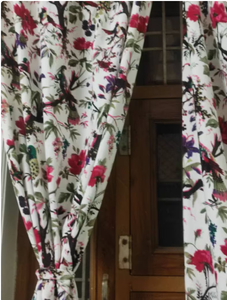 Customizable Luxury <b>White</b> <b>Velvet</b> <b>Curtains</b> Boho Bird Print Vintage Style Cotton Drapes for Living Room and Bedroom Decor - Product Image 4