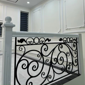 Fabricant de rampes d'escalier et de balustrades de balcon en fer moderne pour intérieur, avec profilés en U et verre - Product Image 1