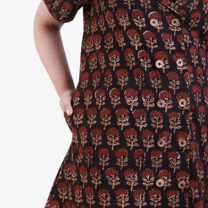 ชุดเดรสพิมพ์ลายดอกไม้หรูหราของผู้หญิงชุดเดรสแขนพองลูกไม้ชุดเดรสลำลองผ้าคอตตอน XL สไตล์หวานๆประดับเพชรธรรมชาติ - Product Image 5