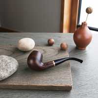 Pipe à fumer en bois laqué de luxe en gros, pipe à tabac en bois naturel, fournisseur et fabricant, couleur personnalisée