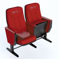 Chaises de théâtre/église/auditorium EVO6602 modernes, pliables, avec structure en acier, connectables et empilables, option petit bureau, personnalisation