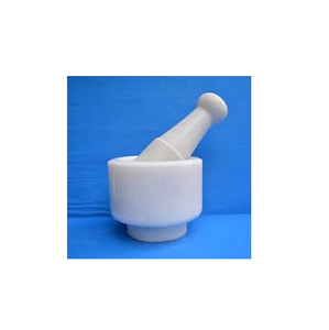 Morteros de granito de mármol natural y utensilios de cocina de prensa de Pestal 100% Mortero de piedra de mármol natural con juego de mortero - Product Image 4