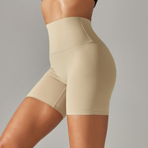 Short de yoga pour femmes de haute qualité respirant séchage rapide anti-rétrécissement taille haute mélange de nylon/coton nouvelle conception facile à porter - Product Image 4