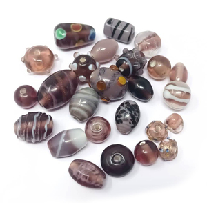 Cuentas de cristal de Murano Azul Rojo hechas a mano de fabricante directo, joyería personalizada para collares y pulseras - Product Image 1