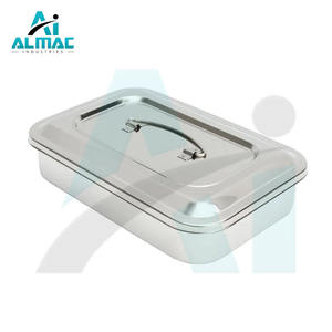 ALMAC Logo personnalisé Plateau de laboratoire chirurgical en acier inoxydable de haute qualité avec couvercle Ensemble d'instruments manuels pour la chirurgie Malinmaus - Product Image 2