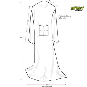 Manta cómoda de lana de franela con mangas y bolsillo, manta cálida de felpa, manta portátil - Product Image 3