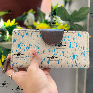 กระเป๋าคลัตช์แท้หนังวัวแท้,กระเป๋าสตางค์กระเป๋าเงินของขวัญหนังแกะสลักแบบตะวันตกสีน้ำตาล - Product Image 1