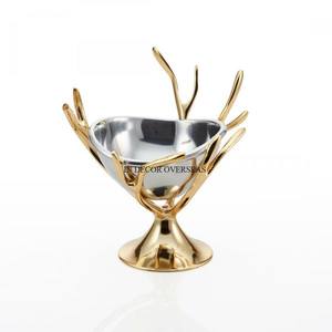 Bol en métal de qualité supérieure de concepteur unique de fantaisie d'art créatif moderne pour des fournitures de table de salle à manger de mariage et de villa - Product Image 4