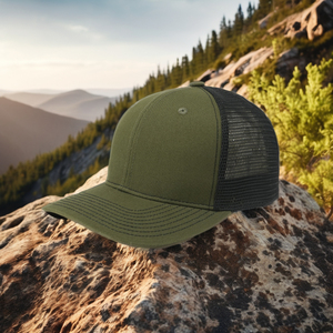 Gorra de malla de camionero de 6 paneles de poliéster duradero para hombre, gorra de camión verde con logotipo personalizado, estilo de moda, verano al aire libre, 2025 - Product Image 2