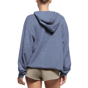 Sudaderas con capucha para mujer, sudaderas blancas de manga larga, MOQ bajo, forro polar de algodón, cremallera transpirable, sudaderas básicas informales de punto sólido para mujer - Product Image 2