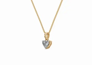 Colgante Solitario de Diamante Cultivado en Laboratorio Corazón de Boudicca de 0.500 Quilates, 1 Pieza, Corte Corazón, Oro Amarillo, Rosa, Blanco de 9K, 14K, 18K, Joyería - Product Image 4