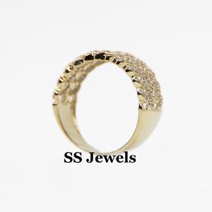 Bague pour homme de luxe, style Hip Hop chrétien, en argent 925 plaqué rhodium, sertie de moissanite, avec double grappe cubaine à griffes, personnalisée et faite main - Product Image 4