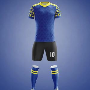 Uniformes de fútbol de secado rápido para jóvenes al por mayor, Conjunto de camiseta de verano y otoño con impresión de nombre, servicio OEM disponible - Product Image 5