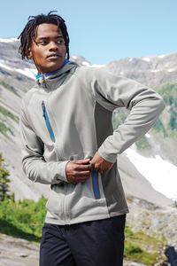 Sweat-shirt à capuche athlétique personnalisé de haute qualité Tailles personnalisées Vêtements de sport Fit Hoodie Tech Fleece Colorblock Full-Zip Hooded Jacket - Product Image 4