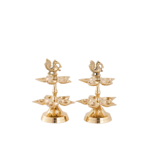 ขัดเงาคุณภาพสูงทําด้วยมือทองเหลืองโคมไฟน้ํามันฮินดูและพุทธศาสนารายการสวดมนต์ธูปน้ํามัน Burner - Product Image 2