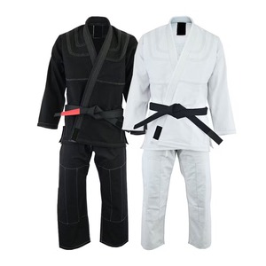 Uniforme de Kimono de Jiu Jitsu Gi BJJ tejido con perlas y logotipo personalizado con cinturón, Kimono Jiu Jitsu de algodón aprobado por IBJJF para hombres, mujeres y niños - Product Image 1