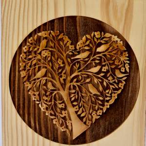Rosewood Urn For Human Ashes - Tree Of Heart Wooden <b>Box</b> - Personalized Cremation Urn For Ashes Handcrafted <b>Large</b> Wooden - Product Image 3
