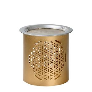 Quemador de Incienso de Metal Negro Moderno con Bandeja Interior de Acero, Porta Incienso Decorativo, Quemador de Aromaterapia Hecho a Mano - Product Image 3