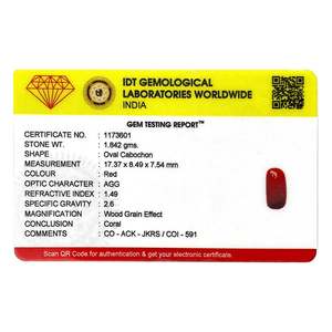 ลูกปัดปะการังสีแดง 9.21 กะรัต เครื่องประดับเปลือกหอยและปะการัง - Product Image 4