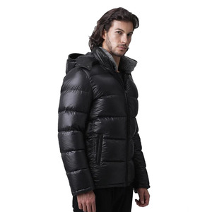 Meilleure qualité veste bouffante personnalisée hommes mode promotionnelle manteau d'hiver brillant toile tissu respirant réversible nouveau décontracté - Product Image 5