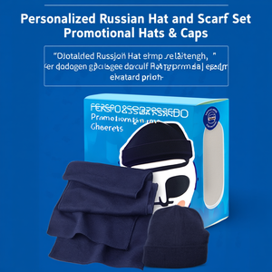 Conjunto de Gorro y Bufanda Rusos Personalizados, Artículos Promocionales para Eventos con Temática Rusa - Product Image 3
