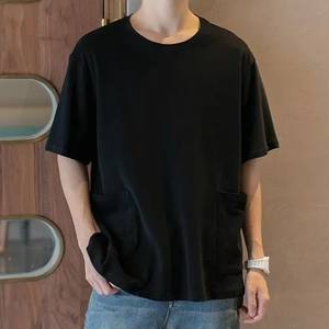 T-shirt unisexe à col ras du cou épais 100% coton T-shirt vierge surdimensionné T-shirt personnalisé de haute qualité avec logo imprimé bouffant pour hommes - Product Image 3