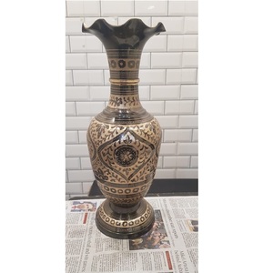 Modern Style Brass Finish Metal Flower Vase Great Quality <b>Table</b> <b>Centrepiece</b> for Wedding Events or Home Decor - Product Image 2