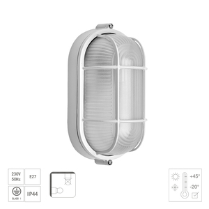 Plafoniera Industriale Ovale Bianca IP44 - Product Image 3