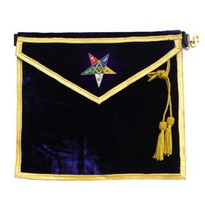 Customized Leather 3D Hand Embroidered Masonic Apron Chain <b>Collar</b> <b>Metal</b> Crafts Beautiful Gifts Order of the Eastern Star OES - Product Image 2