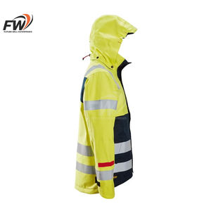 Chaqueta Softshell Reflectante de Alta Visibilidad para Hombre, Ropa de Trabajo de Invierno, Diseño Personalizable con Capucha, Venta Directa de Fábrica - Product Image 4