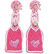 Custom Handmade Beaded Drop <b>Earrings</b> with Gold Plating Romantic Seed Beads Wedding Party Gift for Women - Product Image 2