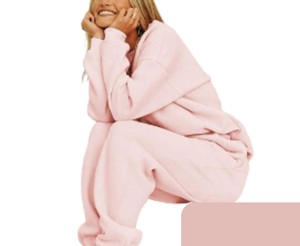 Conjunto Deportivo Informal de Invierno para Mujer, con Capucha, de Poliéster Grueso, con Colores y Logotipos Personalizados, Diseño Reversible, Todas las Tallas Disponibles - Product Image 3