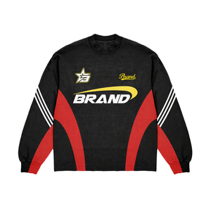 Propre marque conception imprimée personnalisée survêtements couleur noire solide uni deux pièces ensembles sweats et pantalons pour hommes - Product Image 1