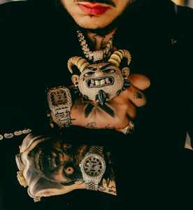 จี้รูปปีศาจมีเขา 3 มิติ ชุบทอง สไตล์ฮิปฮอป ประดับเพชรแล็บและมอยส์ซาไนต์ ชุบโรเดียม - Product Image 2