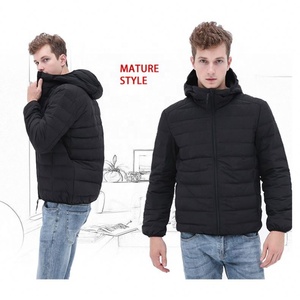Abrigo de manga larga personalizado con capucha de plumón de pato 90% sin costuras Chaqueta acolchada de invierno para hombre - Product Image 3
