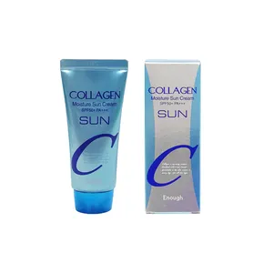 [ASSEZ] Crème solaire hydratante au collagène bloquant les UVA UVB, crème solaire Stimulation du collagène Lotion solaire secrète Crème solaire pour le soin des rides