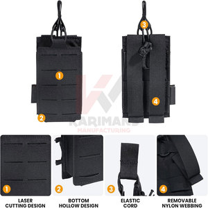 กระเป๋าใส่แม็กกาซีนแบบ OEM Tactical สำหรับแม็กกาซีนเดี่ยว/คู่/สามช่อง ดีไซน์ประสิทธิภาพสูง ระบบ MOLLE ระบายอากาศได้ดี ผลิตจากผ้าฝ้าย/ไนลอน ปรับแต่งได้ - Product Image 3