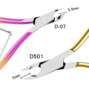 Fabricantes de productos de belleza, pinzas para cutículas con forma de tijera, pinzas para cutículas, pinzas para cutículas con mango de goma - Product Image 2