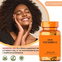 Comprimés de Vitamine C Haute Concentration 1000mg avec Zinc pour le Soutien Immunitaire, la Défense Antioxydante et le Bien-être