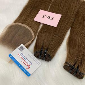 Populaire Hairshop couleur trame droite #6.3 Extension de cheveux vietnamiens Double dessiné grande quantité prêt à expédier trame de génie - Product Image 2