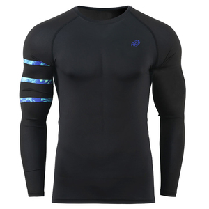 2025 nouveauté Sublimation imprimé hommes Rash Guard à vendre couleur unie Logo personnalisé conception hommes Rash Guard à bas quantité minimale de commande - Product Image 2