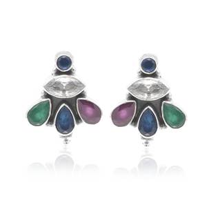 ต่างหูแบบหลายเม็ดทำจากเงินสเตอร์ลิงธรรมชาติ925ละเอียดอ่อนของขวัญวันครบรอบแต่งงานเครื่องประดับที่ผ่านการรับรองมาตรฐาน Gia - Product Image 3