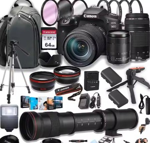 Meilleurs nouveaux appareils photo reflex numériques 90D avec objectif 18-135 IS USM + kits d'accessoires Appareils photo reflex numériques complets - Product Image 1