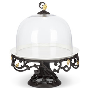 Soporte de pastel de Metal de diseño moderno con cubierta de vidrio para el hogar o el Hotel pastel Cupcake decoración vajilla - Product Image 2