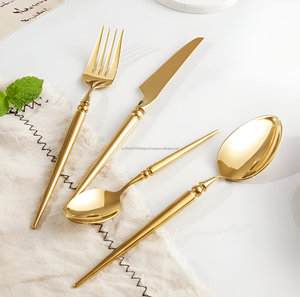 Ensemble de couverts de luxe en acier inoxydable doré 18/10 ensembles de couverts de cuisine - Product Image 3