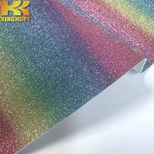 Tissu brillant à paillettes épaisses de couleur intense en similicuir PU effet Cendrillon pour empeignes de chaussures - Product Image 3