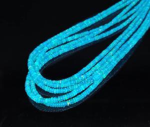 ลูกปัดโอปอลไฟเอธิโอเปีย AAA + ลูกปัด100% คริสตัลโอปอลสีฟ้าธรรมชาติสำหรับเครื่องประดับส่วนบุคคลสร้อยข้อมือลูกปัดหิน - Product Image 1