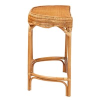 Table Console de luxe moderne et élégante en rotin tissé Design incurvé personnalisable pour l'extérieur, salon, entrée, couloir, décor