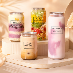 Prix d'usine, canettes transparentes en PET de 500 ml avec personnalisation du logo, les canettes en PET de 500 ml les plus vendues - Product Image 1